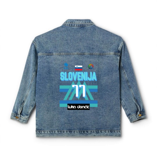 Discover Luka Doncic Slovenija Fan Design - Luka Doncic - Classic Women's Denim Jackets