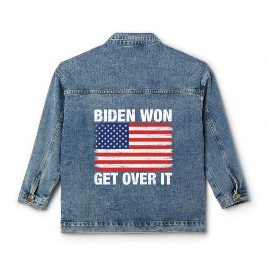 Discover Biden Won Get Over It Us Flag - Biden Wins - Classic Women's Denim Jackets