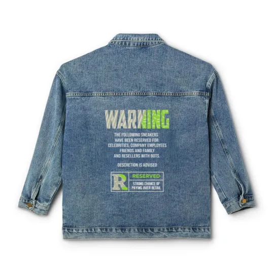 Discover Warning Jordan 5 Green Bean Matching Sneaker Classic Women's Denim Jackets