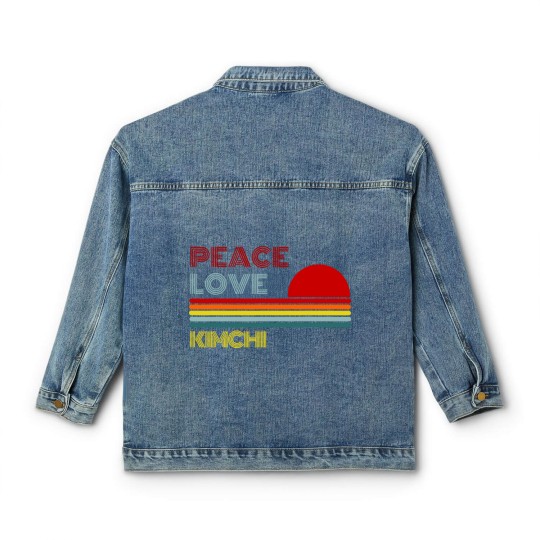 Discover Peace Love Kimchi Retro Vintage Classic Women's Denim Jackets