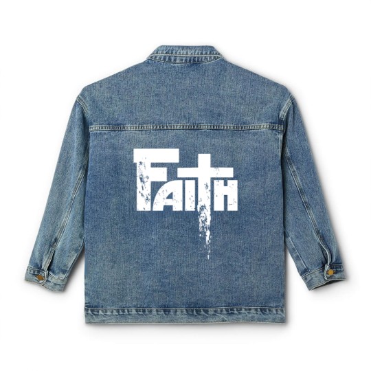 Discover Faith Cross Classic Women's Denim Jackets