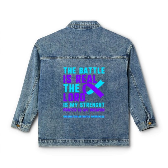 Discover Rheumatoid Arthritis Awareness Classic Women's Denim Jackets, The Battle Classic Women's Denim Jackets