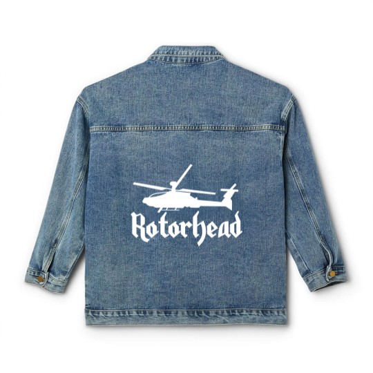 Discover Rotorhead Helicopter Pilot - Helicopter - Classic Women's Denim Jackets