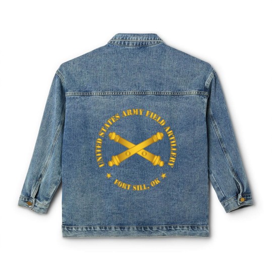 Discover Army US Army Field Artillery Ft Sill Ok w Branch Classic Women's Denim Jackets