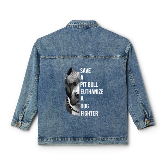 Discover save a pitbull euthanize a dog fighter pitbull Classic Women's Denim Jackets
