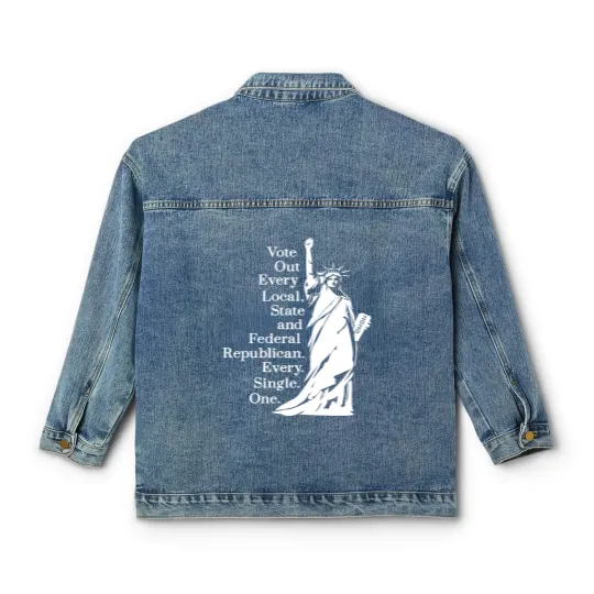 Discover Vote Out Republicans Statue of Liberty Classic Women's Denim Jackets