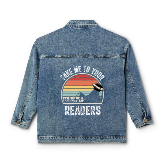 Discover Take Me To Your Readers English Teacher Classic Women's Denim Jackets