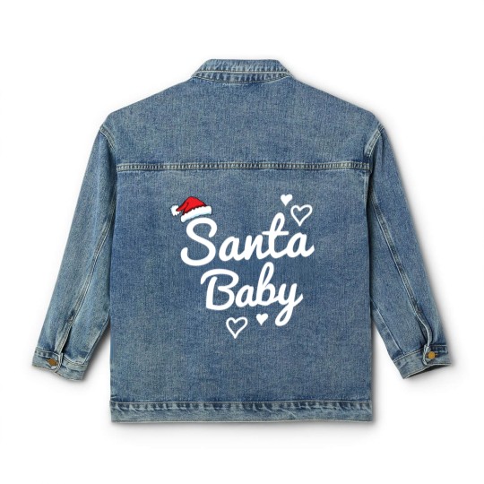 Discover Santa Baby saying Classic Women's Denim Jackets