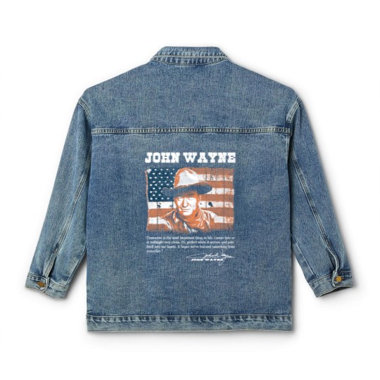 Discover John Wayne - Awesome John Wayne american flag te Classic Women's Denim Jackets