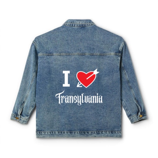 Discover I love Transylvania (white letters version) Classic Women's Denim Jackets