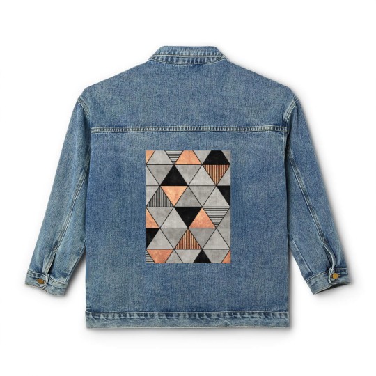 Discover Concrete and Copper Triangles 2 - Triangle - Classic Women's Denim Jackets