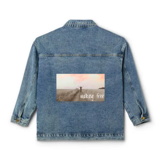 Discover Walking Free - Freedom because of Jesus Christ Classic Women's Denim Jackets