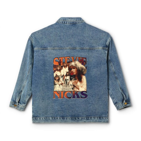 Discover Stevie Nicks Vintage Classic Women's Denim Jackets, Fleetwood Mac Graphic Tees, Stevie Nicks 90s Graphic Classic Women's Denim Jackets