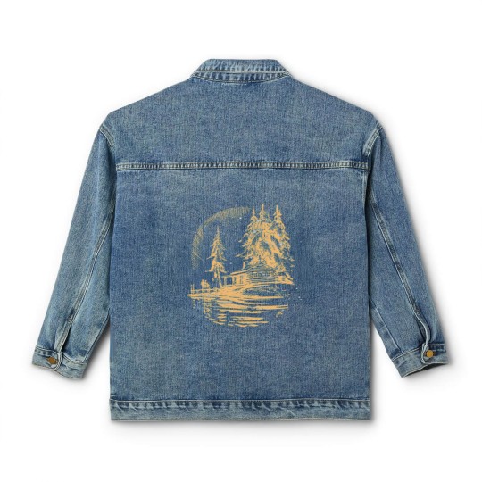 Discover cabin by lake vintage Classic Women's Denim Jackets