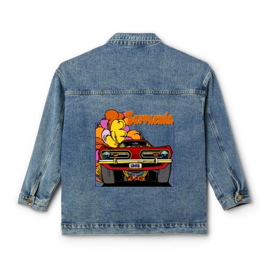 Discover 1968 Plymouth Barracuda Car T Classic Women's Denim Jackets