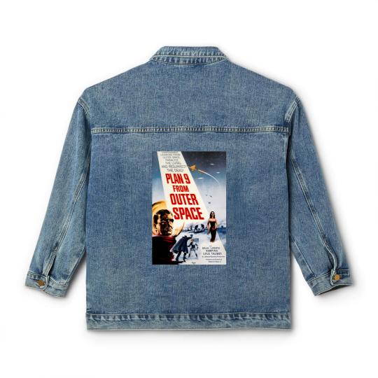 Discover Plan 9 From Outer Space, Retro Space Movie Poster Art Classic Women's Denim Jackets,  Cult Classic Classic Women's Denim Jackets,  Sci-Fi Art, Vintage   Graphic Classic Women's Denim Jackets, Horror Movie Print
