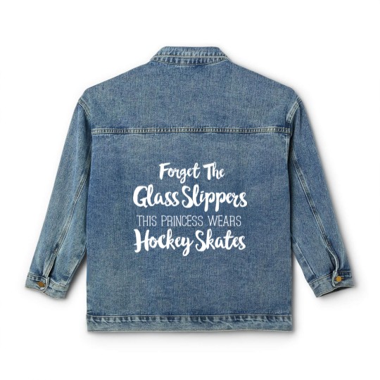 Discover Ice Hockey Girl forget glass slipper princess Classic Women's Denim Jackets