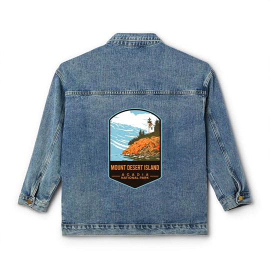Discover Mount Desert Island Acadia National Park Classic Women's Denim Jackets