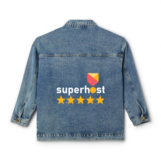 Discover Airbnb Superhost, airbnb travel, proud host, Classic Women's Denim Jackets