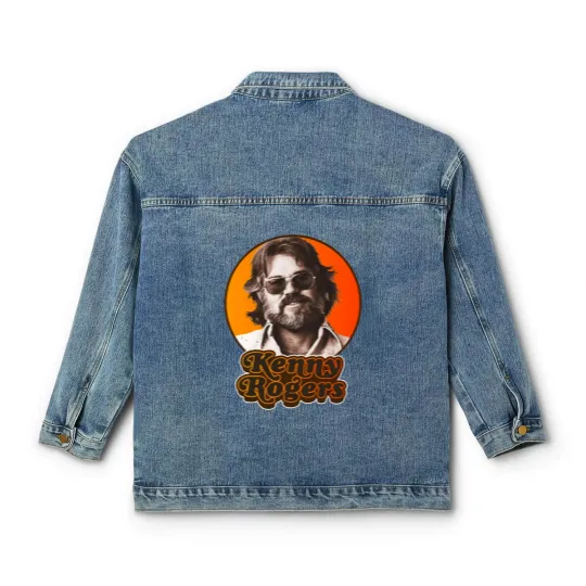 Discover Retro Kenny Rogers Country Tribute Classic Classic Women's Denim Jackets