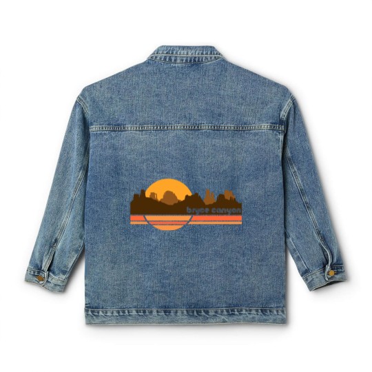 Discover Bryce Canyon 70s Retro Tourist Souvenir - Bryce Canyon - Classic Women's Denim Jackets