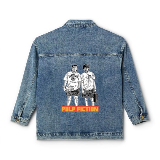 Discover Pulp Fiction Jules and Vincent Classic Women's Denim Jackets, Quentin Tarantino Classic Women's Denim Jackets