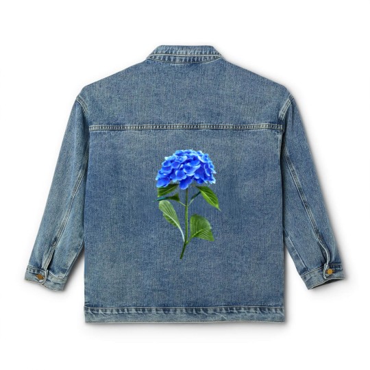 Discover Vivid Blue Hydrangea Classic Women's Denim Jackets