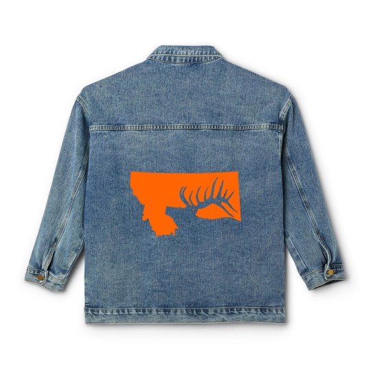 Discover Montana Elk Hunting Classic Women's Denim Jackets
