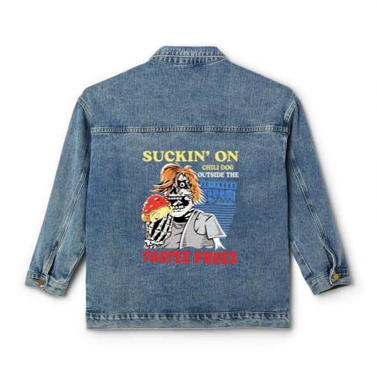 Discover Suckin’ on chili dog outside the tastee freez Classic Women's Denim Jackets