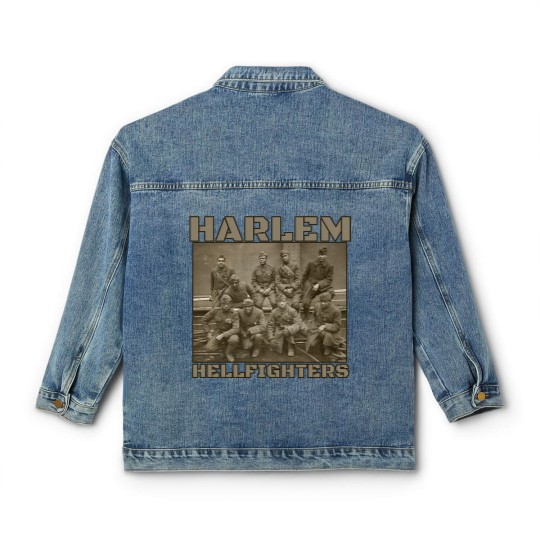 Discover Black Military History USA Black History Harlem Hellfighters Classic Women's Denim Jackets
