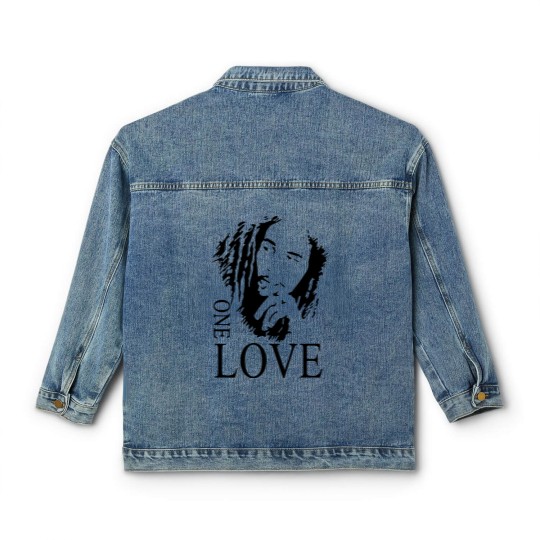 Discover One Love Bob Marley Classic Women's Denim Jackets, The Legend Classic Women's Denim Jackets