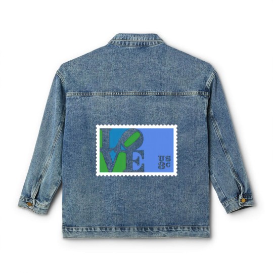 Discover Love Stamp Stencil (Robert Indiana) - Love - Classic Women's Denim Jackets