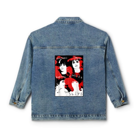 Discover the slits band punk rock distressed colorful grungy vintage Classic Women's Denim Jackets
