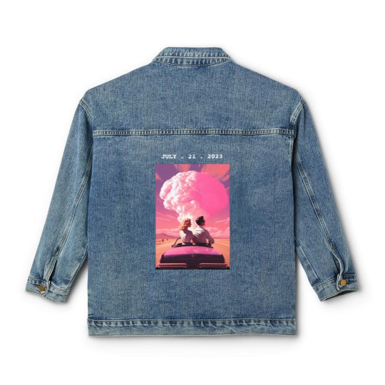 Discover Barbenheimer Barbie Movie Oppenheimer Classic Women's Denim Jackets, The Ultimate Double Feature