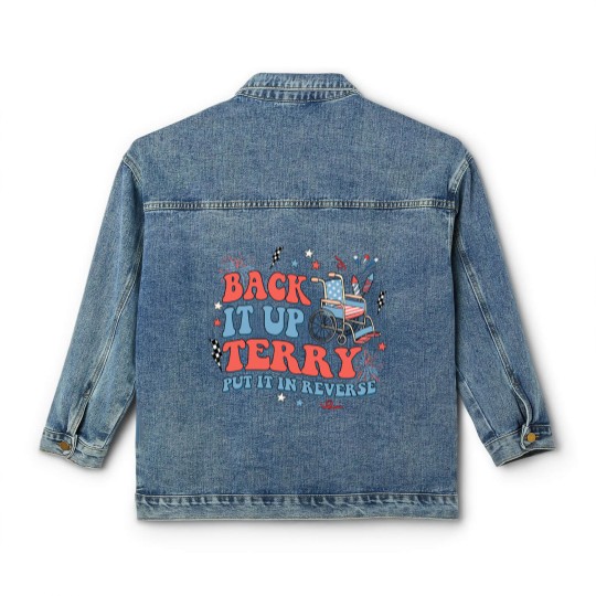 Discover Back It Up Terry Put It In Reverse Classic Women's Denim Jackets, Fourth of July Classic Women's Denim Jackets