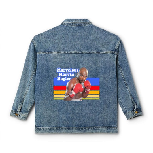 Discover Retro Marvelous Marvin Hagler Classic Women's Denim Jackets