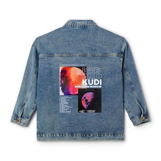 Discover Kid Cudi Rap Classic Women's Denim Jackets, Man On The Moon 1 Rapper 90s