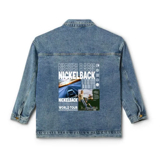 Discover Nickelback Music Classic Women's Denim Jackets, Nickelback Merch Vintage Get Rollin' Tour 2023