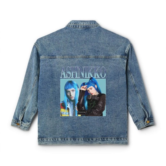 Discover Ashnikko Classic Women's Denim Jackets American Singer Pop Hip Hop Vintage Classic Women's Denim Jackets