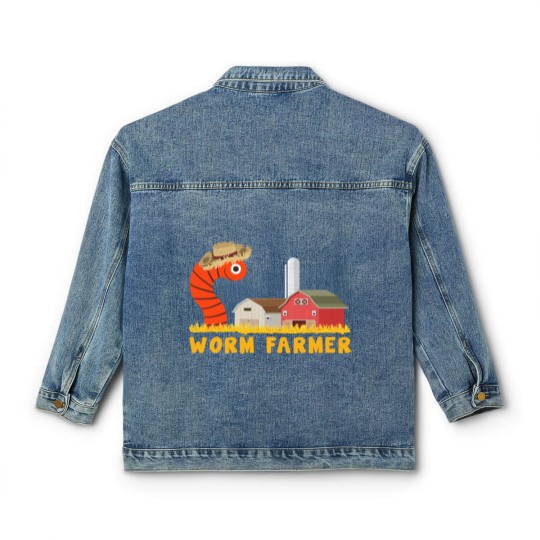 Discover Worm farmer - vermicomposting worm farmer Classic Women's Denim Jackets