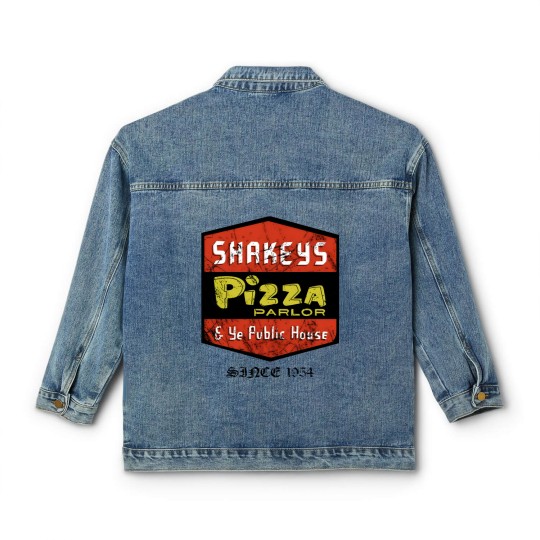 Discover Pizza Classic Women's Denim Jackets, Shakeys (vintage) Essential Classic Women's Denim Jackets, Shakeys Pizza Unisex Heavy Cotton Classic Women's Denim Jackets