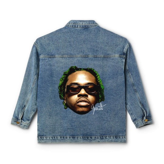 Discover GUNNA Classic Women's Denim Jackets, Rare Hip Hop Graphic Print, Rap Classic Women's Denim Jackets