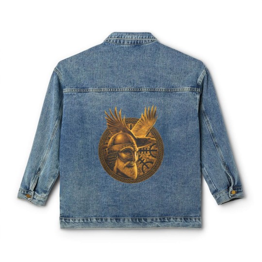 Discover Norse God ODIN & Huginn Raven Men's Classic Women's Denim Jackets