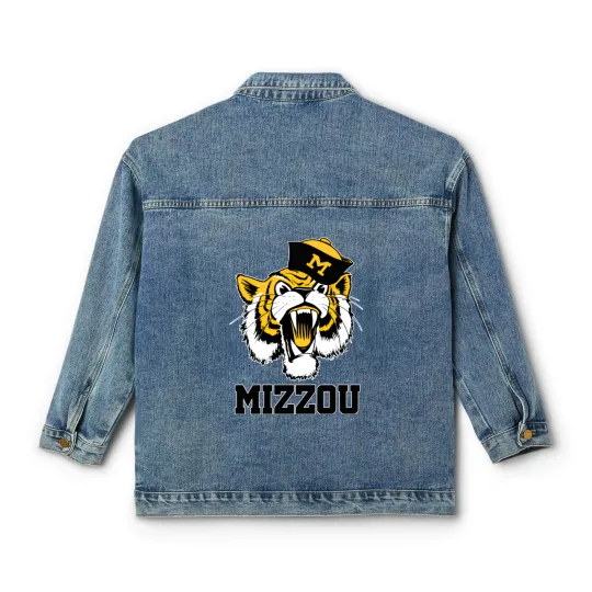 Discover Vintage 60's Truman the Missouri Tiger Mascot - Missouri - Classic Women's Denim Jackets