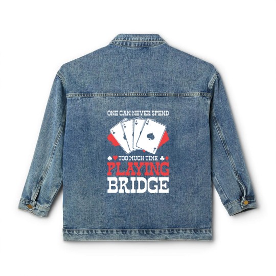 Discover Poker Cards Bridge Gambling Classic Women's Denim Jackets