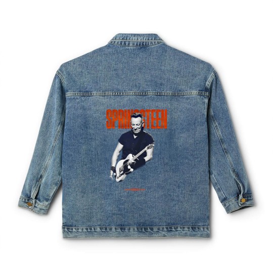 Discover Springsteen and the E Street Band 2023 World Tour Guitar Classic Women's Denim Jackets - Vintage Springsteen World Tour 23 Classic Women's Denim Jackets