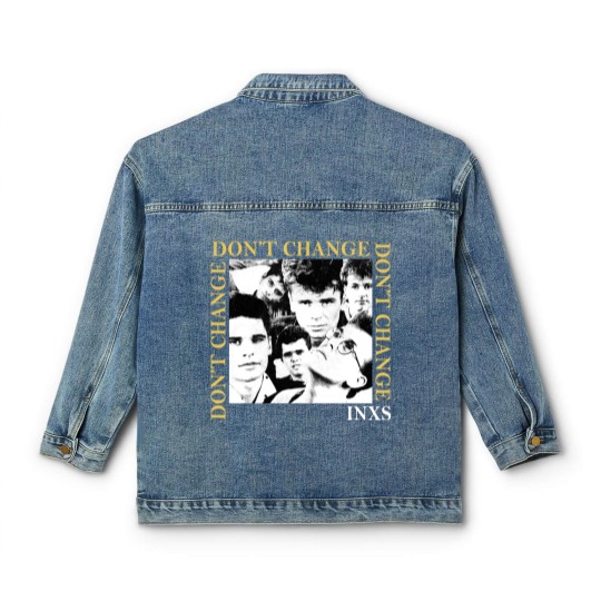 Discover Vintage INXS Dont Change Classic Women's Denim Jackets, 1990s X Tour Vintage Concert