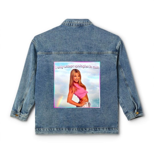 Discover Britney Spears Classic Women's Denim Jackets I Only Accept Apologies in Cash