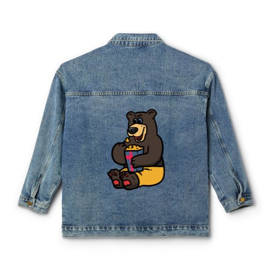 Discover Swiss Bear and Popcorn Classic Women's Denim Jackets