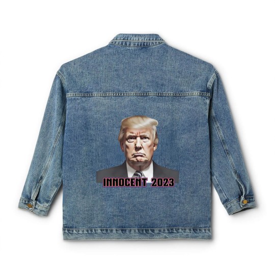 Discover President Donald J. Trump Not Guilty 2023 Indictment Classic Women's Denim Jackets